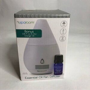 Sparoom Essential Oil Mini Fan Diffuser w/ Light Mode, USB‎ Cord & 2 Refill Pads